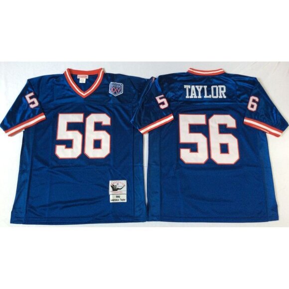 Mens Youths Kids Womens 56 Lawrence Taylor Royal Stitched Jersey